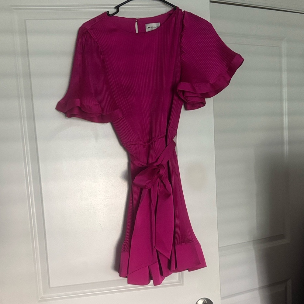 Milly Fuchsia Pleated Dress